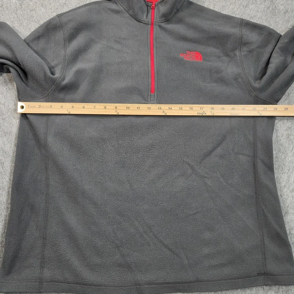 The North Face Jacket Mens XL Gray Fleece 1/4 Zip Thermal Pullover Hiking